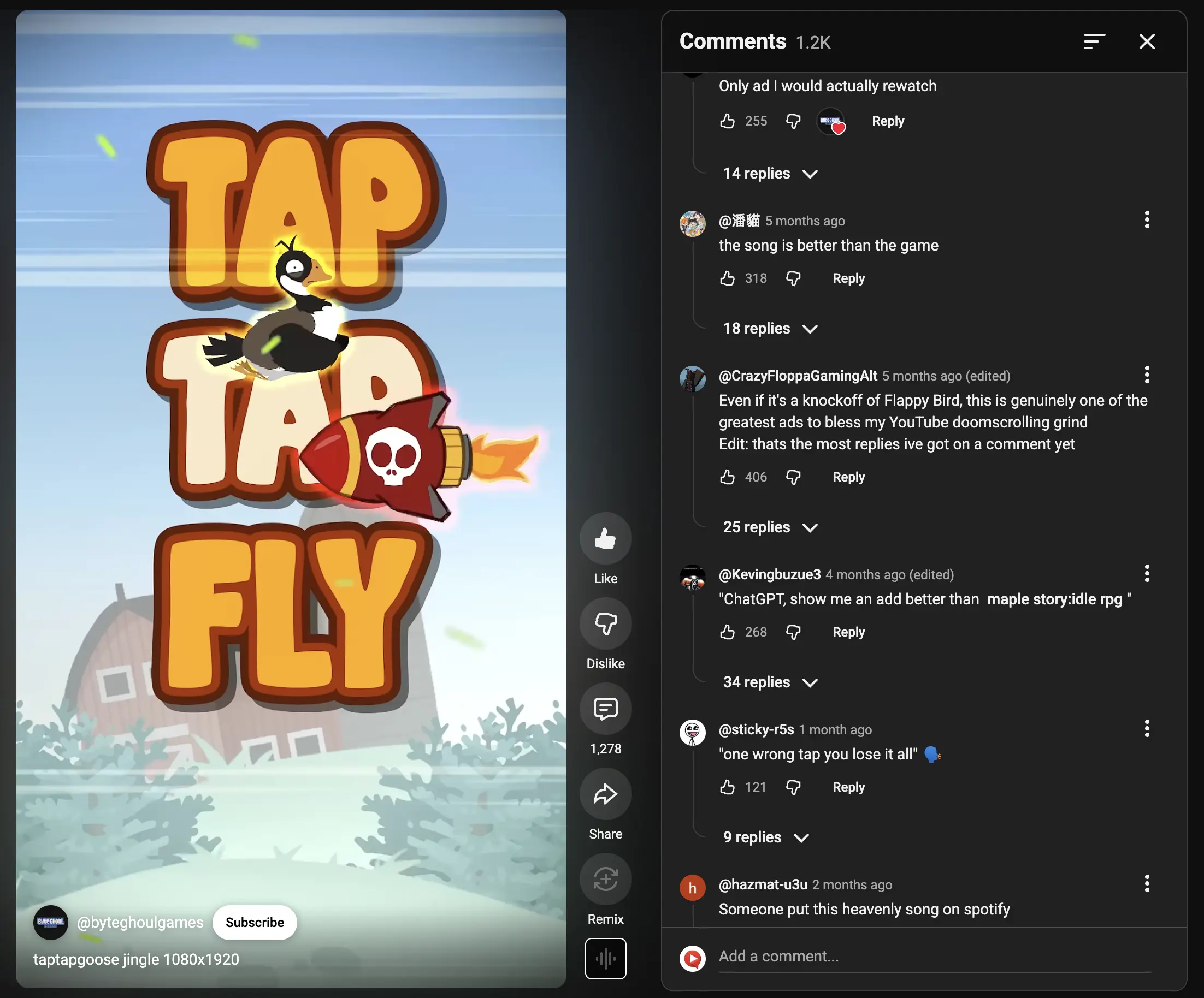 Tap Tap Goose game artwork